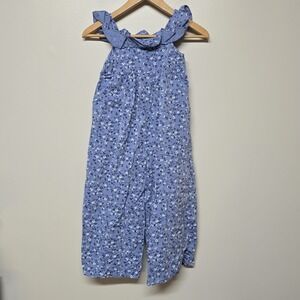 Janie and Jack‎ Girls Floral Ruffle Jumpsuit Siz 6 years